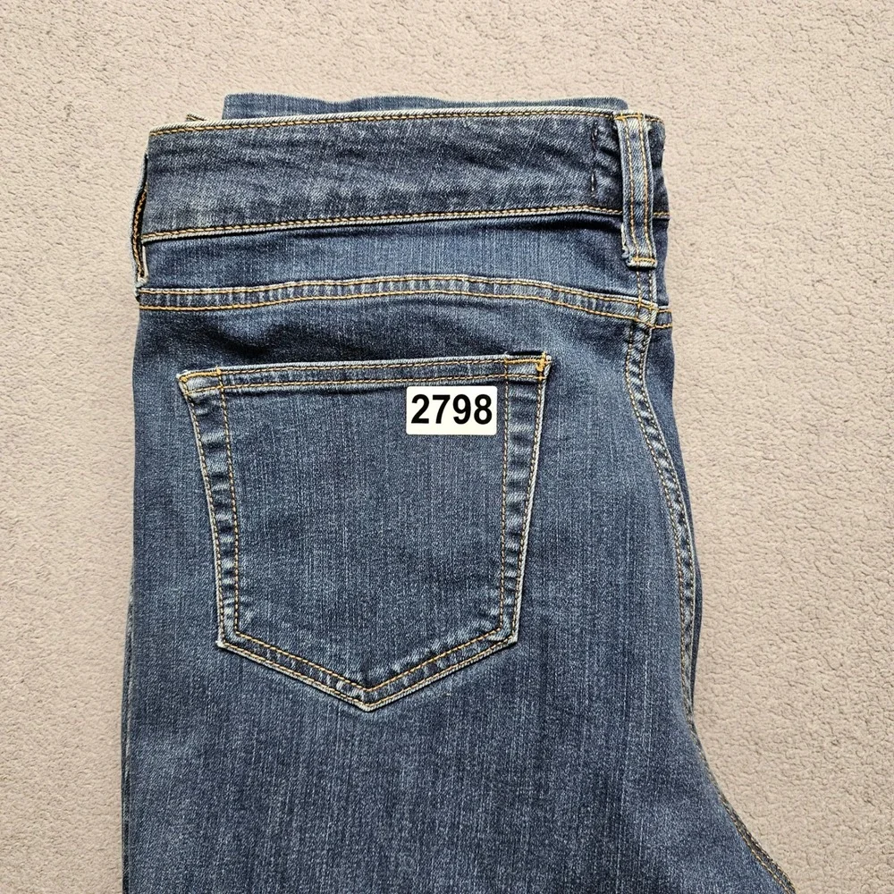 St. John's Bay Jeans Womens Blue Denim Stretch Straight Leg Americana Streetwear